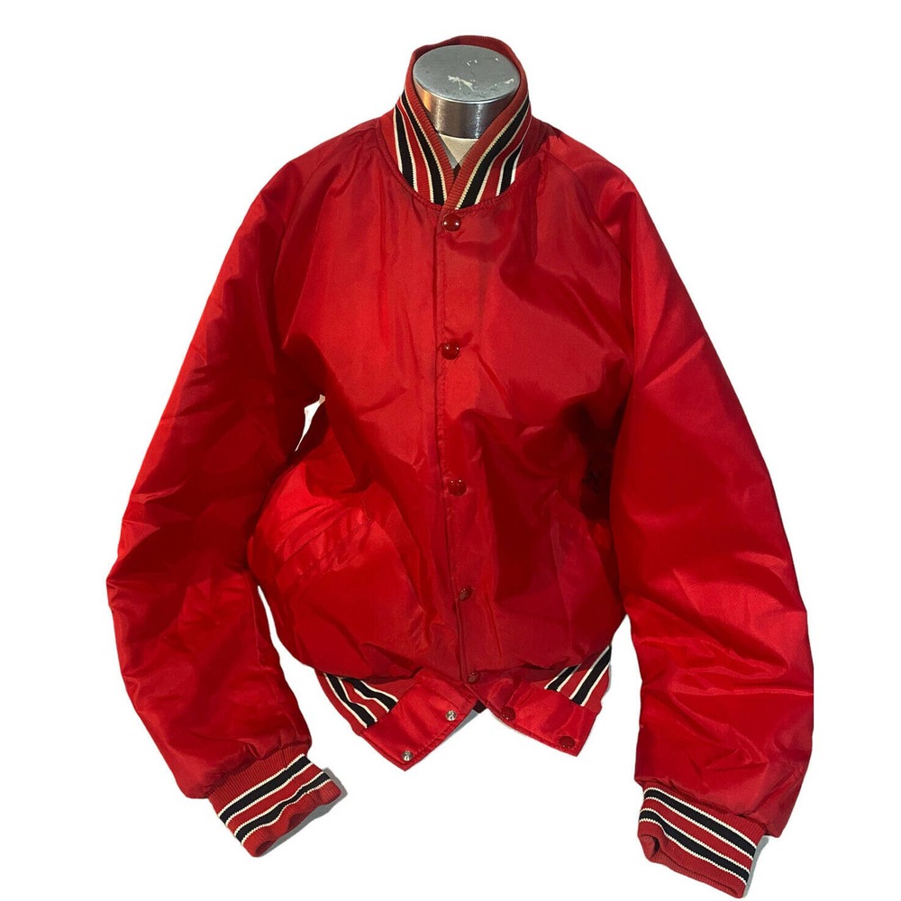Vintage Car Dealership Promotional Jacket GMC “Earl” Name size Large Red Button